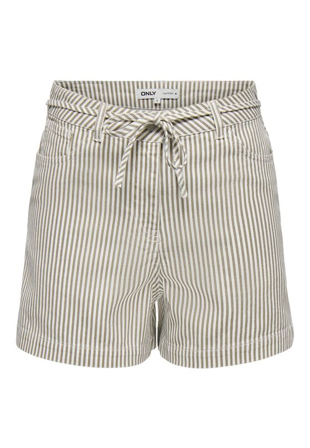 only - ONLY Szorty jeansowe Naomi 15363816 Beżowy Regular Fit. Kolor: beżowy. Materiał: bawełna