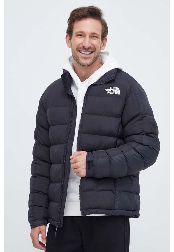 The North Face kurtka męska kolor czarny zimowa. Kolor: czarny. Materiał: włókno, materiał. Sezon: zima