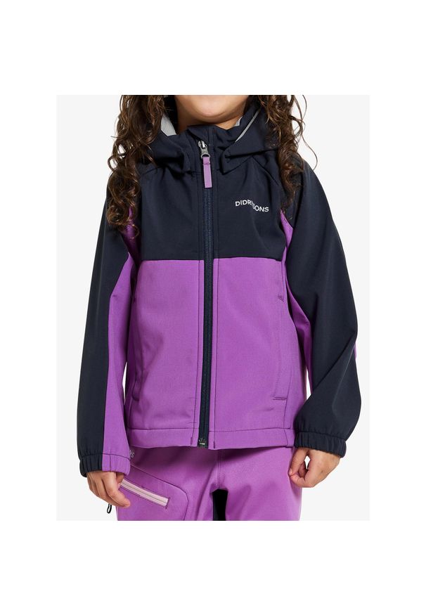 Kurtka dziecięca Didriksons Troel Jacket 4 - tulip purple 90 cm. Kolor: fioletowy