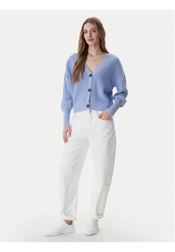 Vero Moda Kardigan Lea 10249632 Błękitny Regular Fit. Kolor: niebieski. Materiał: syntetyk