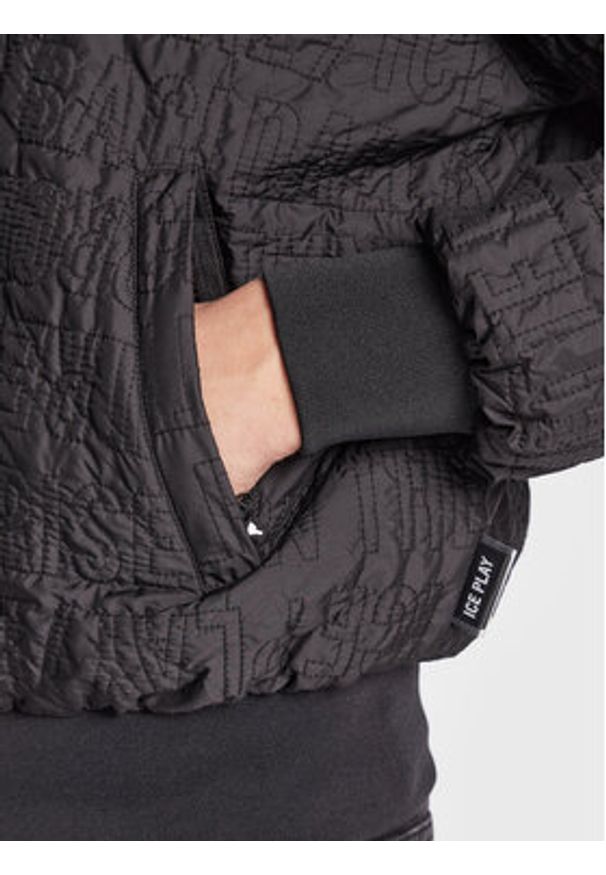Ice Play Kurtka bomber 23E U1M0 J021 6408 9000 Czarny Regular Fit. Kolor: czarny. Materiał: syntetyk