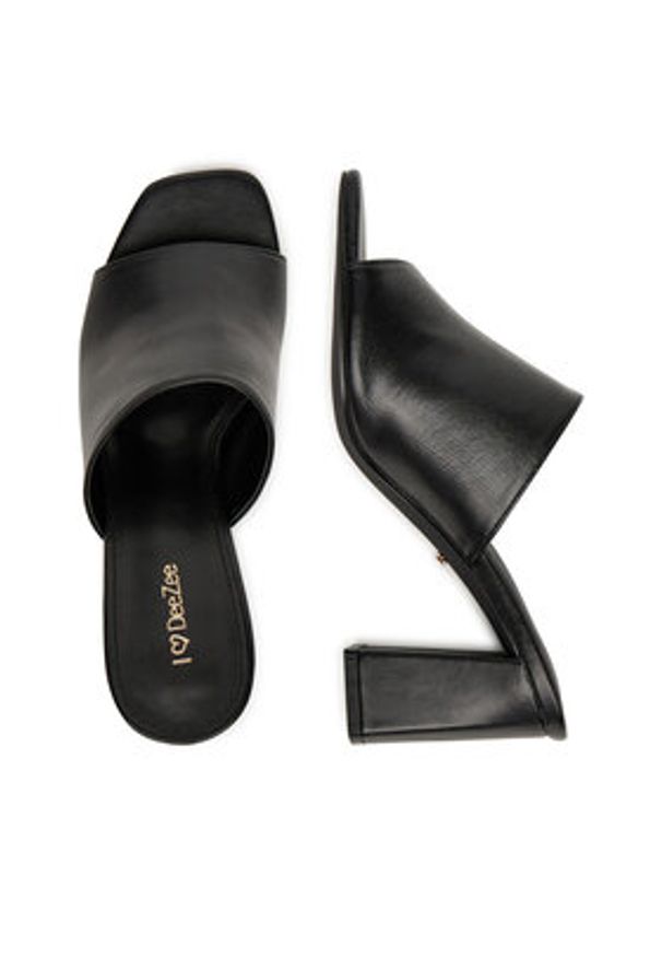 DeeZee Klapki FBN-020-7 Czarny. Kolor: czarny. Materiał: skóra