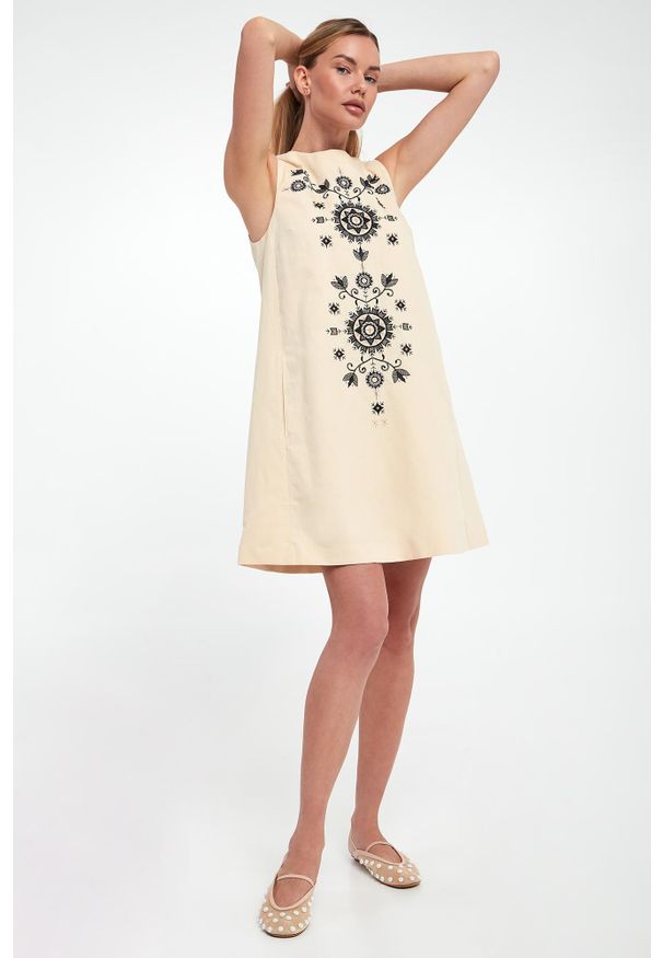 Weekend Max Mara - Sukienka z haftem Donald WEEKEND MAX MARA. Wzór: haft
