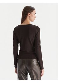 Vero Moda Bluzka Kanva 10336088 Brązowy Regular Fit. Kolor: brązowy. Materiał: syntetyk #5