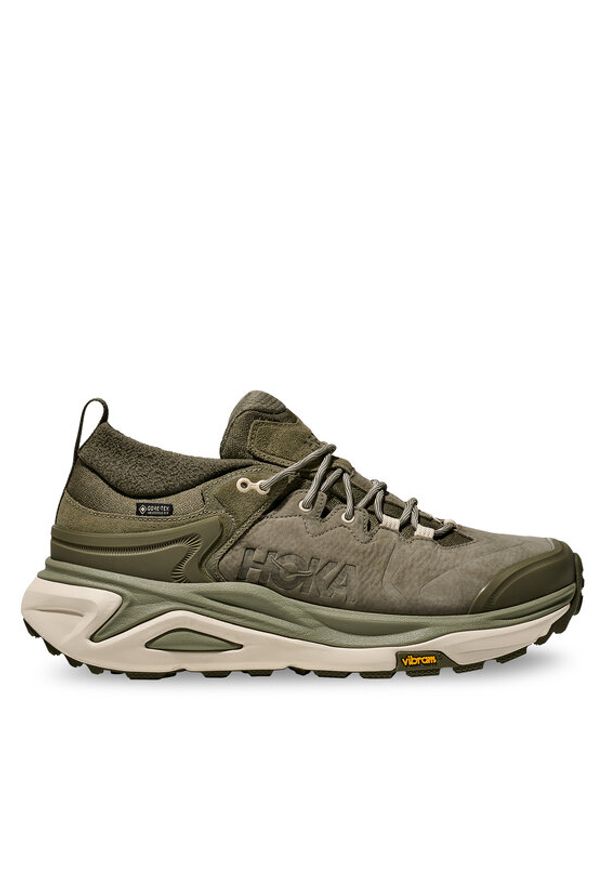 HOKA - Hoka Trekkingi Kaha 3 Low Gtx GORE-TEX 1162532 Khaki. Kolor: brązowy. Materiał: nubuk, skóra. Technologia: Gore-Tex. Sport: turystyka piesza