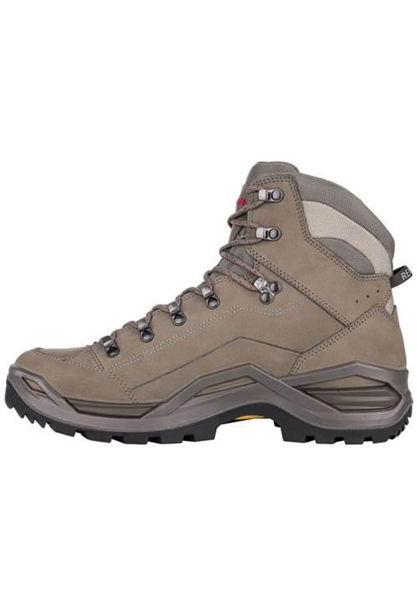 Buty trekkingowe męskie Lowa Renegade Evo Mid Gtx. Zapięcie: sznurówki. Kolor: brązowy. Materiał: guma, skóra, tkanina, materiał, syntetyk. Szerokość cholewki: normalna