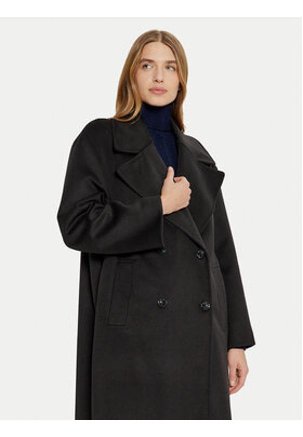 Imperial Płaszcz zimowy KI54IID Czarny Loose Fit. Kolor: czarny. Materiał: syntetyk. Sezon: zima