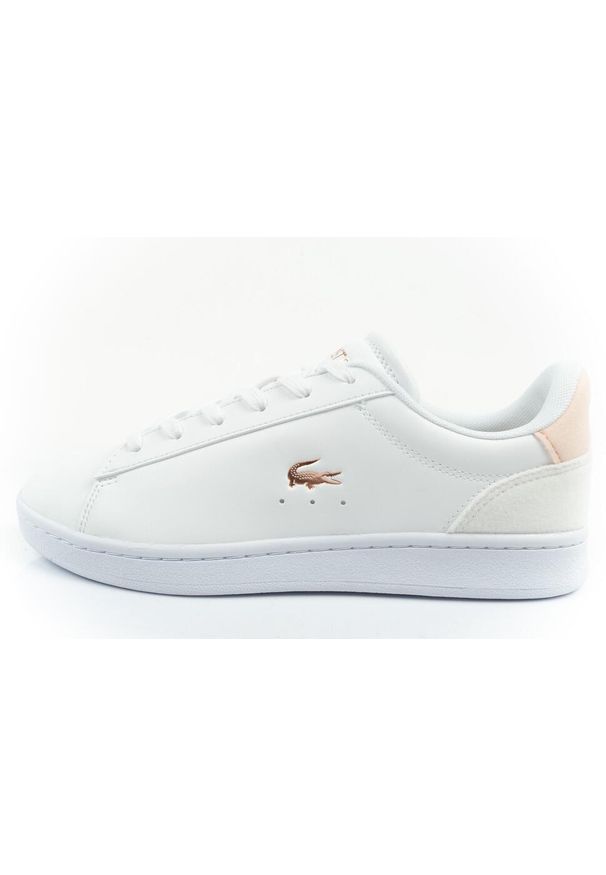 Buty damskie sportowe Lacoste Carnaby trampki. Kolor: biały, różowy, wielokolorowy