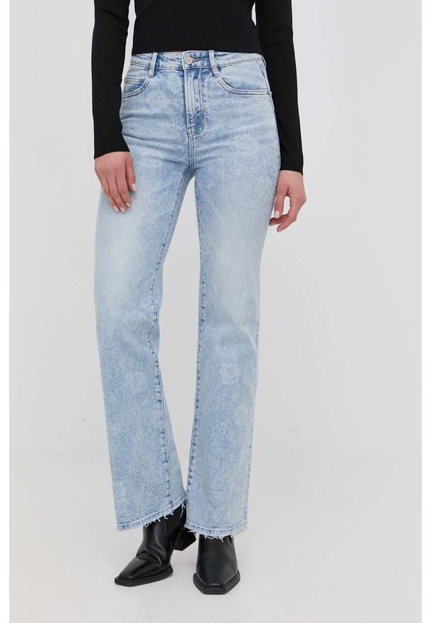 Miss Sixty jeansy damskie high waist. Stan: podwyższony. Kolor: niebieski