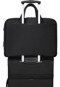 Samsonite 147142 1041 17.3'' PRO-DLX 6 czarny. Kolor: czarny. Materiał: skóra, materiał. Wzór: kolorowy. Styl: elegancki, biznesowy