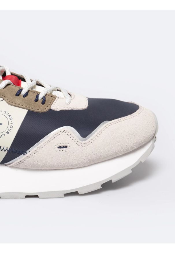 Big-Star - Sneakersy męskie granatowo-beżowe RR174474 403. Okazja: na co dzień. Kolor: niebieski. Materiał: tkanina