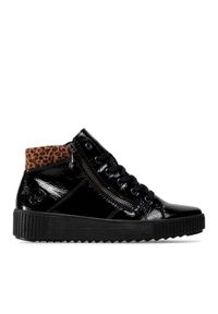 Rieker Sneakersy M6434-01 Czarny. Kolor: czarny. Materiał: skóra