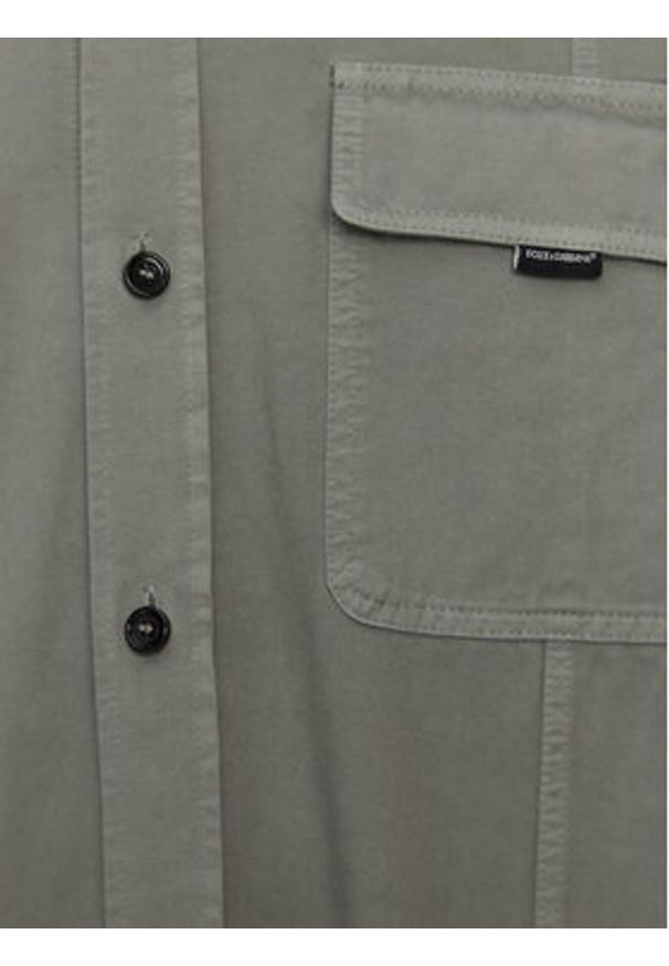 DOLCE & GABBANA - Dolce&Gabbana Koszula G5MA8T G8LH0 N0702 Zielony Regular Fit. Kolor: zielony. Materiał: bawełna