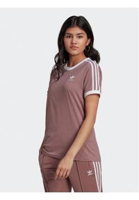 Adidas - adidas T-Shirt adicolor 3-Stripes HL6689 Różowy Regular Fit. Kolor: różowy. Materiał: bawełna