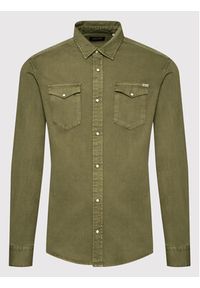 Jack & Jones - Jack&Jones Koszula Sheridan 12138115 Zielony Slim Fit. Kolor: zielony. Materiał: bawełna #4