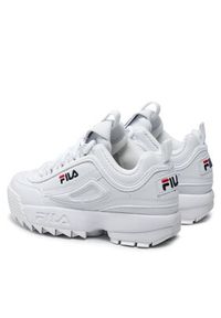 Fila Sneakersy Disruptor Kids 1010567.1FG Biały. Kolor: biały. Materiał: skóra