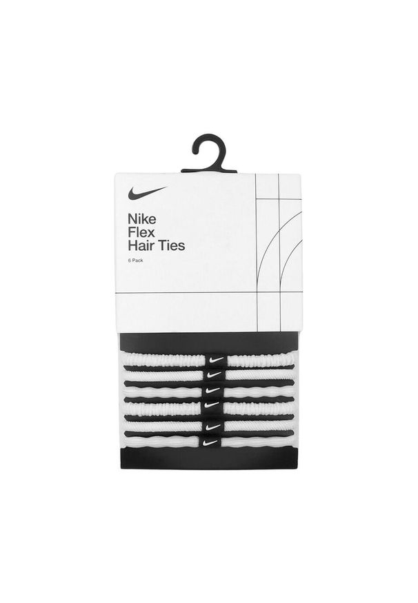 Nike - Elastyczne Opaski Do Włosów (zestaw 6 Sztuk). Kolor: biały