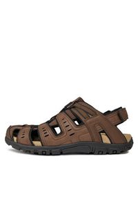 Geox Sandały Uomo Sandal Strada U4524C 000ME C6006 Brązowy. Kolor: brązowy. Materiał: skóra