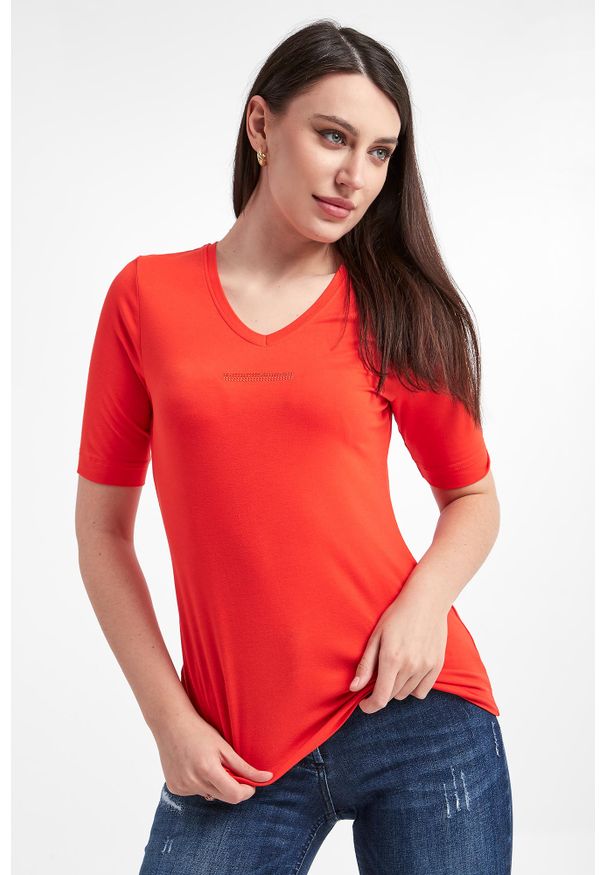 Sportalm - T-shirt damski Elana SPORTALM. Materiał: wiskoza. Wzór: kolorowy