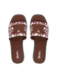 Max Mara Klapki 2616521059650 Brązowy. Kolor: brązowy. Materiał: materiał #4