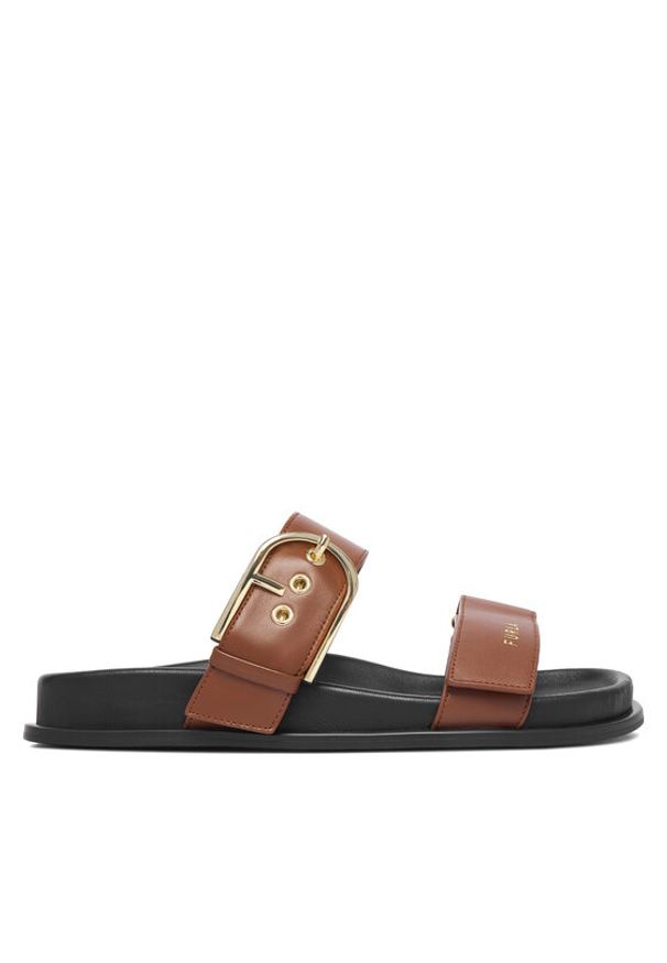 Furla Klapki Solea YL56SOE BX4513 CN 03B00 Brązowy. Kolor: brązowy. Materiał: skóra
