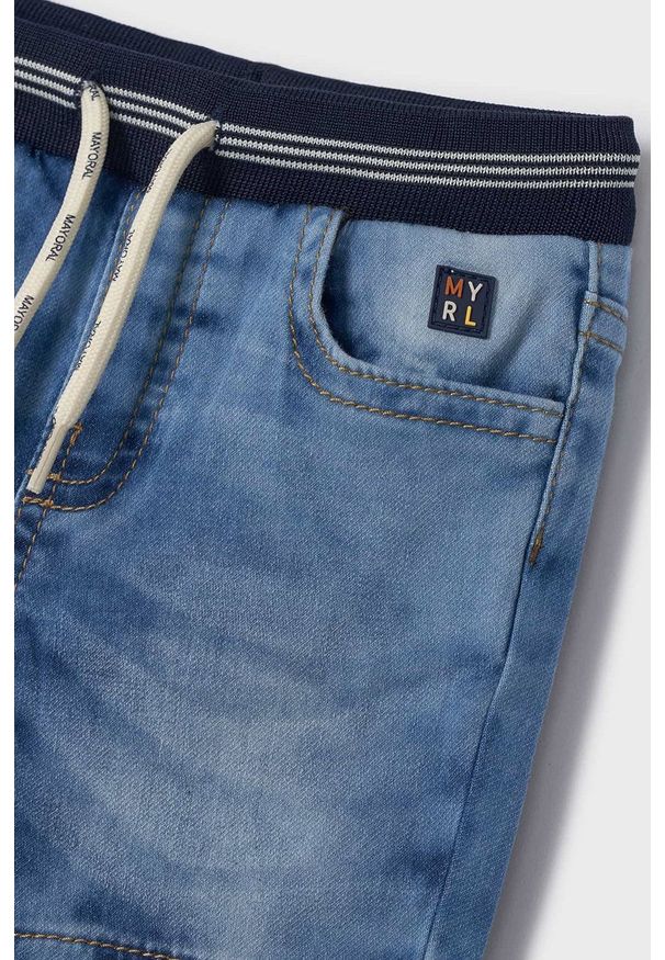 Mayoral szorty jeansowe dziecięce. Okazja: na co dzień. Kolor: niebieski. Materiał: jeans. Styl: casual