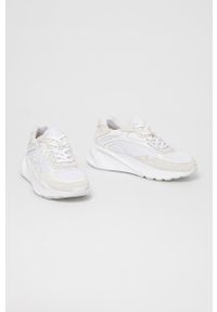 Tory Burch Buty kolor biały na platformie. Nosek buta: okrągły. Zapięcie: sznurówki. Kolor: biały. Materiał: skóra, guma. Obcas: na platformie #4