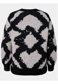 Zizzi Sweter M61219A Czarny Regular Fit. Kolor: czarny. Materiał: syntetyk #3