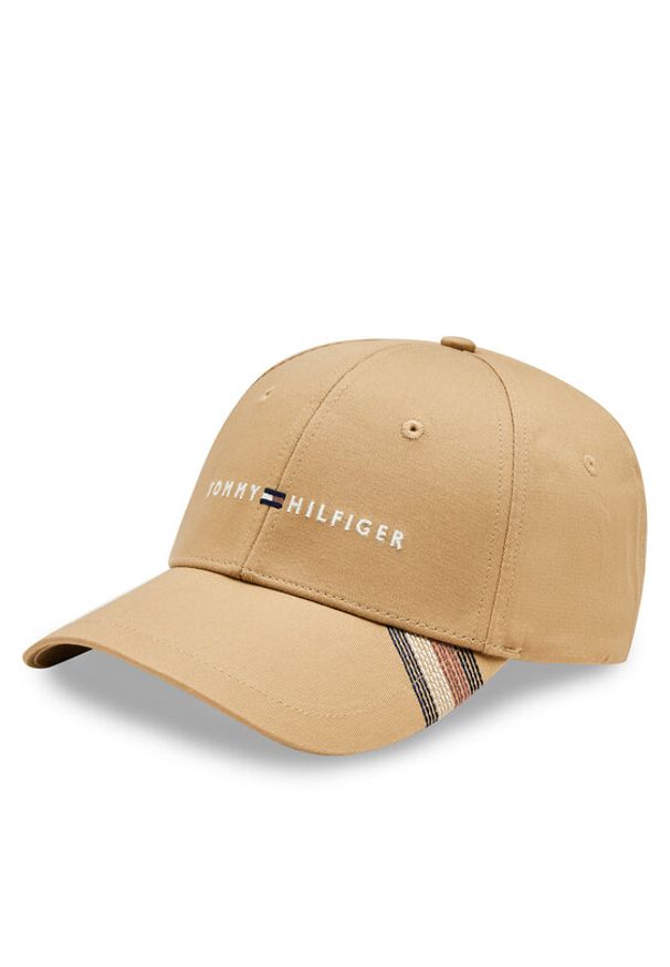 TOMMY HILFIGER - Tommy Hilfiger Czapka z daszkiem Foundation Cotton 6 Panel Cap AM0AM12532 Brązowy. Kolor: brązowy. Materiał: materiał