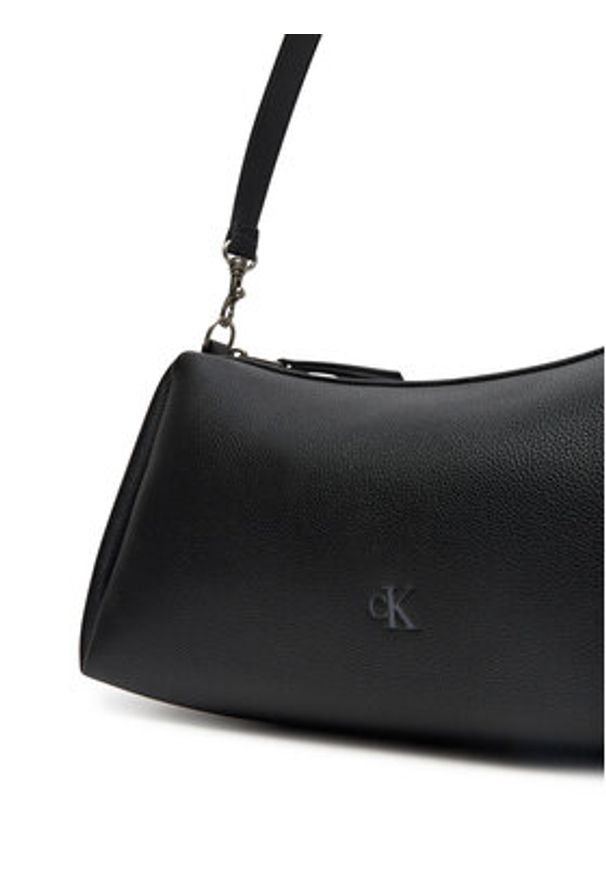 Calvin Klein Jeans Torebka Drop Lg Shoulder Bag LV04K3123G Czarny. Kolor: czarny. Materiał: skórzane