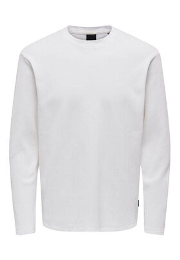 Only & Sons Bluza 22019429 Biały Regular Fit. Kolor: biały. Materiał: bawełna