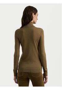 Lauren Ralph Lauren - LAUREN RALPH LAUREN Golf 200940470005 Brązowy Slim Fit. Typ kołnierza: golf. Kolor: brązowy. Materiał: jedwab #3