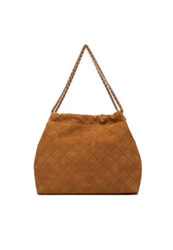 Tory Burch Torebka Fleming Suede 166064 Brązowy. Kolor: brązowy. Materiał: skórzane, zamszowe