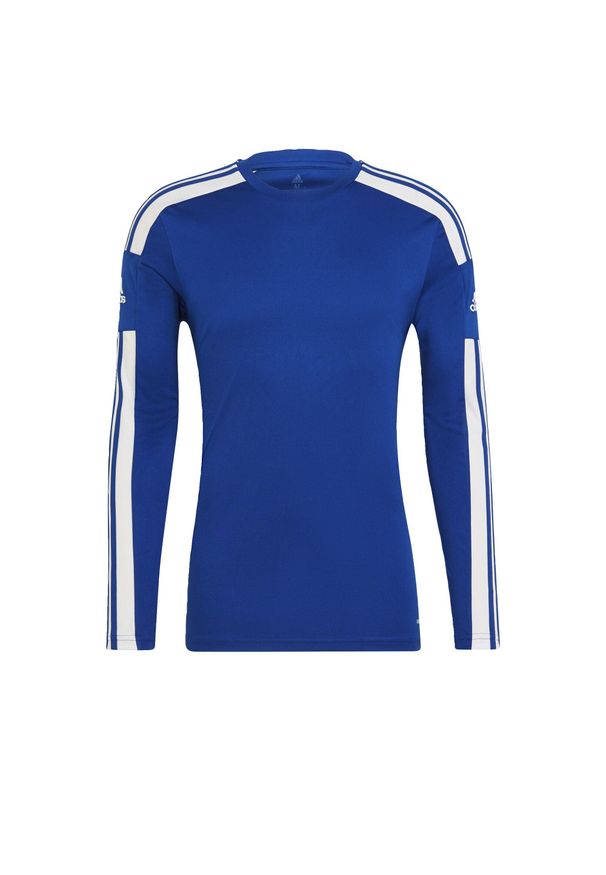 Adidas - Koszulka męska adidas Squadra 21 Long Sleeve Jersey. Kolor: biały, niebieski, wielokolorowy. Materiał: jersey. Długość rękawa: długi rękaw. Długość: długie