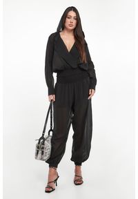 Pinko - Bluzka damska szyfonowa z kapturem Castiglione PINKO. Typ kołnierza: kaptur. Materiał: szyfon #3