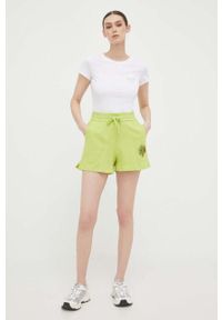 Armani Exchange t-shirt bawełniany kolor biały. Okazja: na co dzień. Kolor: biały. Materiał: bawełna. Wzór: aplikacja. Styl: casual, klasyczny #4