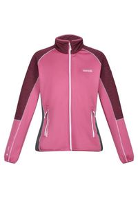Polar turystyczny damski Yare VI Regatta z suwakiem. Kolor: różowy, wielokolorowy, fioletowy. Materiał: poliester, elastan. Sport: turystyka piesza #1