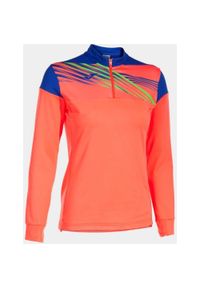 Damska bluza z kapturem Joma Elite X Coral‑Royal S. Typ kołnierza: kaptur. Kolor: czerwony, niebieski, różowy, wielokolorowy