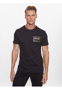 Versace Jeans Couture T-Shirt 75GAHT12 Czarny Regular Fit. Kolor: czarny. Materiał: bawełna #1