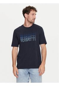 Bugatti T-Shirt 8350 55042A Granatowy Modern Fit. Kolor: niebieski. Materiał: bawełna #1