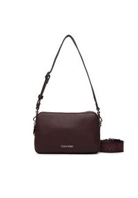 Calvin Klein Torebka Webbing 2X Strap Camera Bag LV04F3656G Brązowy. Kolor: brązowy. Materiał: skórzane #5