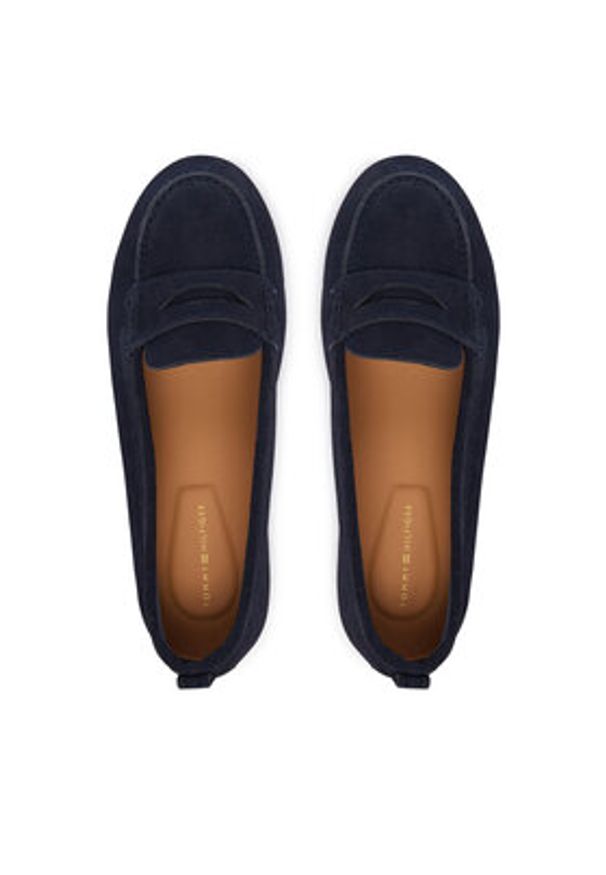 TOMMY HILFIGER - Tommy Hilfiger Mokasyny Th Flex FW0FW09507 Granatowy. Kolor: niebieski. Materiał: skóra, zamsz