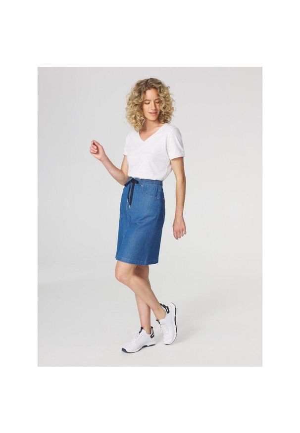 Spódnica damska TBS Mandynew. Kolor: niebieski. Materiał: jeans