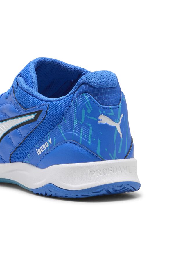 Puma - Buty halowe unisex IBERO PUMA Ultra Blue White Speed. Kolor: niebieski, wielokolorowy, biały. Sport: piłka nożna