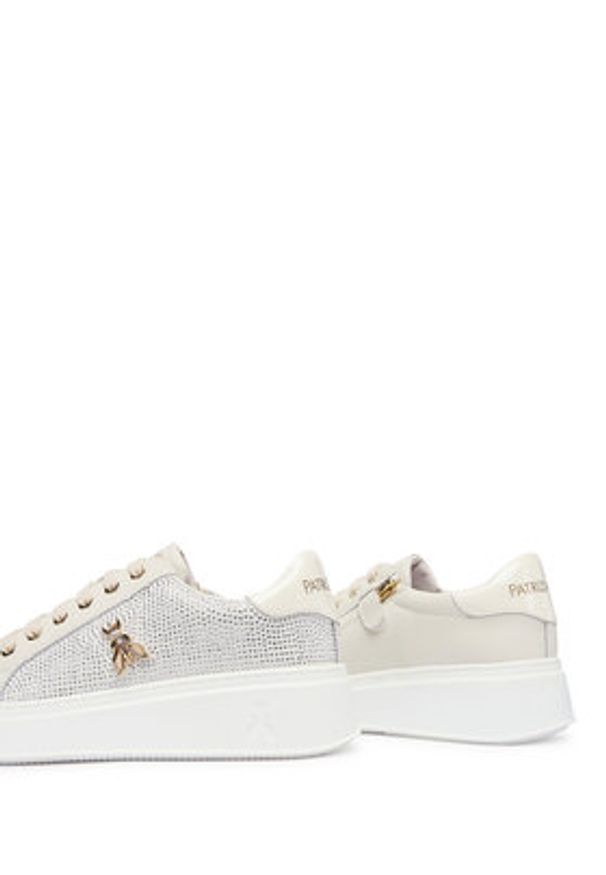 Patrizia Pepe Sneakersy PPJ904.02 Écru. Materiał: skóra