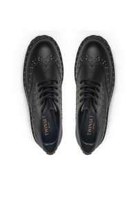 TwinSet - TWINSET Oxfordy 242TGT106 Czarny. Kolor: czarny. Materiał: skóra #6