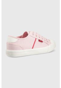Levi's® - Levi's tenisówki dziecięce kolor różowy. Okazja: na spotkanie biznesowe. Nosek buta: okrągły. Zapięcie: sznurówki. Kolor: różowy. Materiał: guma. Styl: biznesowy #4