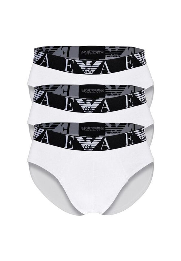 Emporio Armani Underwear Komplet 3 par slipów EM000258 AF14131 M0066 Biały. Kolor: biały. Materiał: bawełna