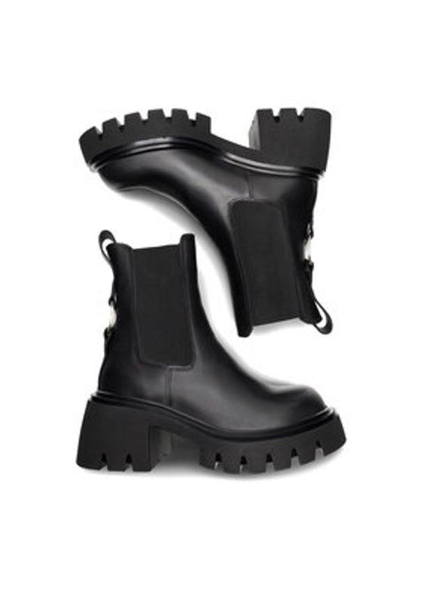 Badura Botki 8108 Czarny. Kolor: czarny. Materiał: skóra