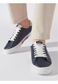 Pepe Jeans Sneakersy Kenton Flag M PMS30906 Granatowy. Kolor: niebieski. Materiał: skóra #3